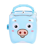 tirelire cochon bleu valise
